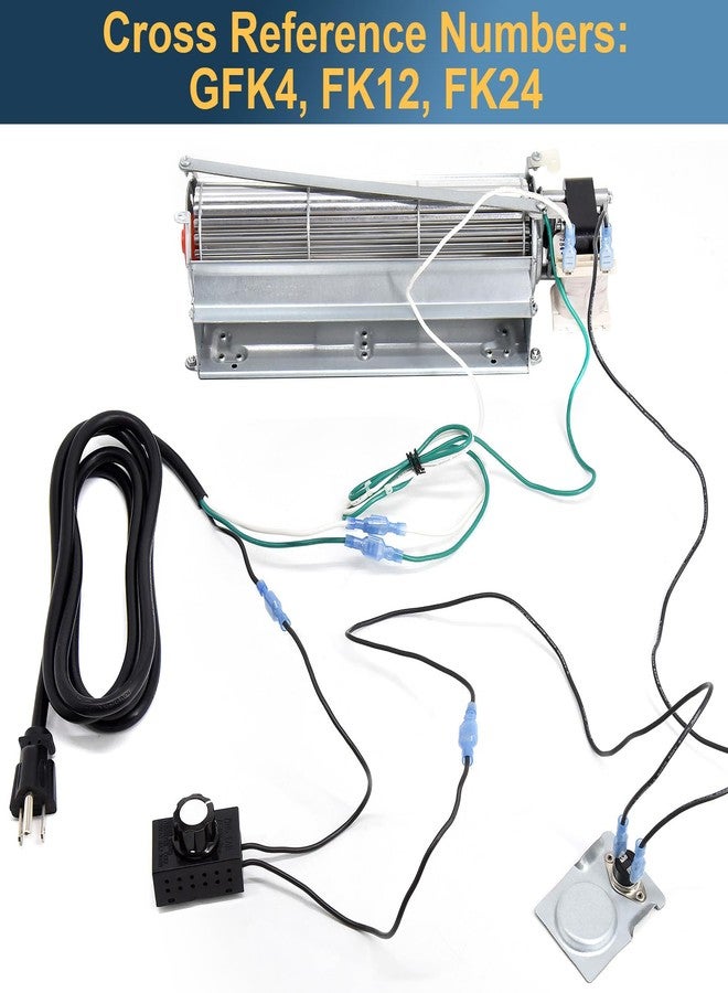Aibabcue GFK4 FK4 GFK4B GFK4A Fireplace Blower Fan Kit for Heatilator NDV4236I, ND4236, ND3933. Fireplace Fan Blowers Kit with Thermostat Replace Heatilator, Majestic, Lennox, Temco, Martin Fireplaces - Image 5